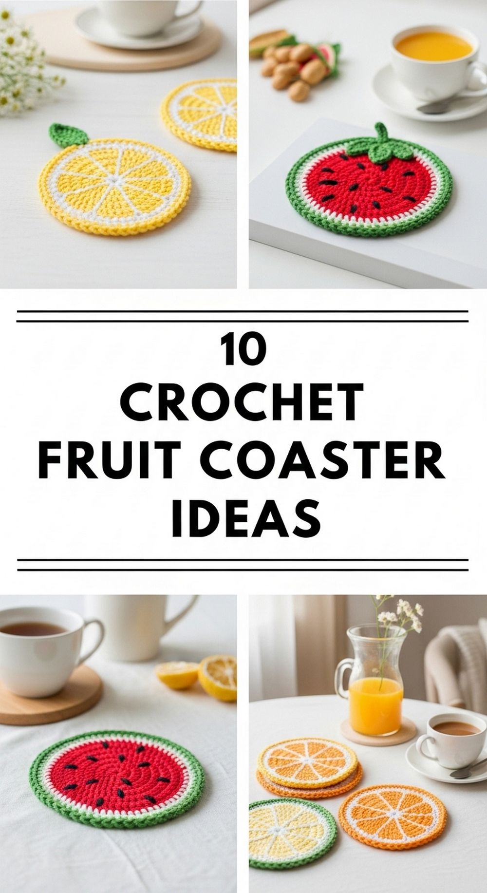 Crochet Fruit Coaster Ideas