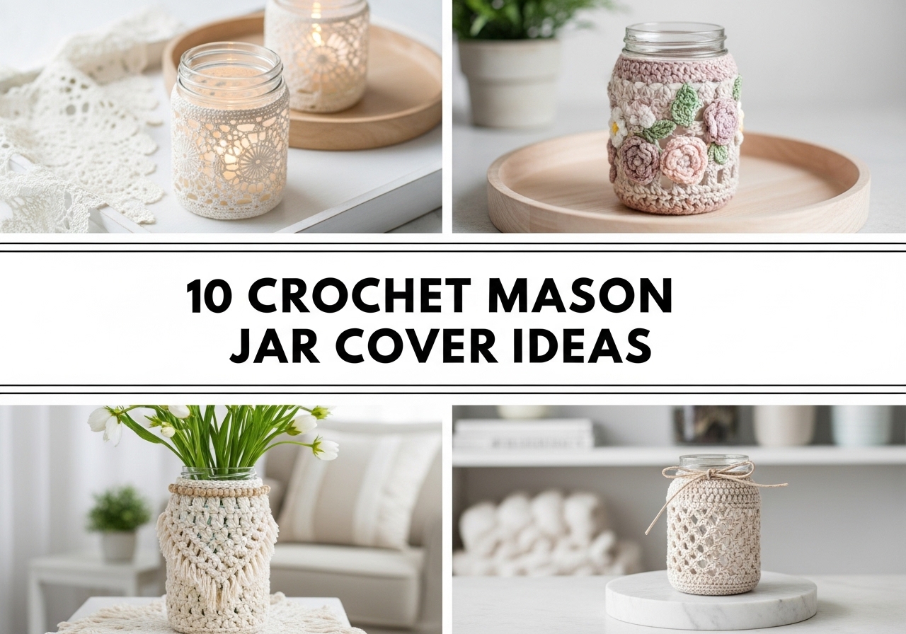Crochet Mason Jar Cover Ideas