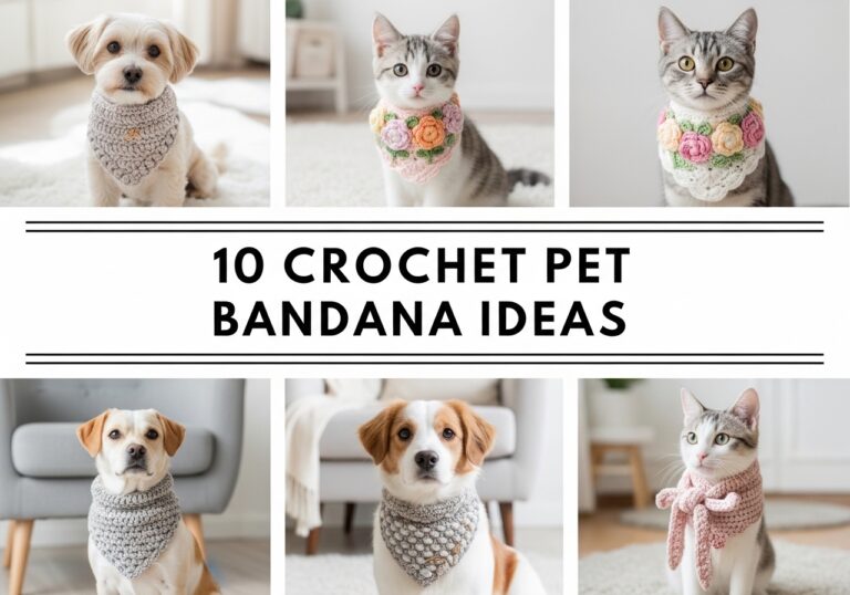 Crochet Pet Bandana Ideas