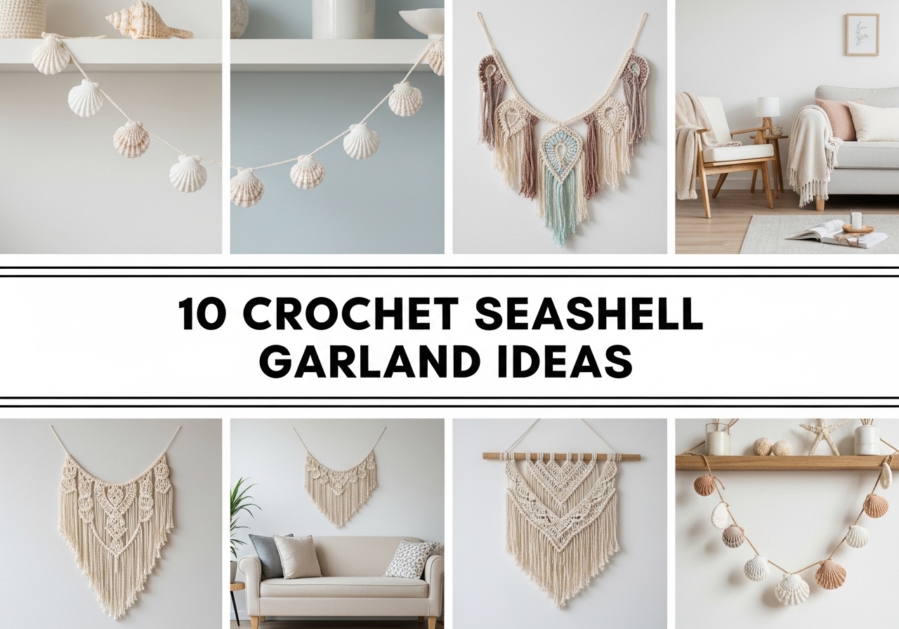 Crochet Seashell Garland Ideas