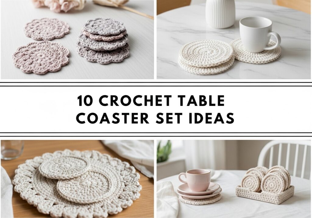 Crochet Table Coaster Set Ideas