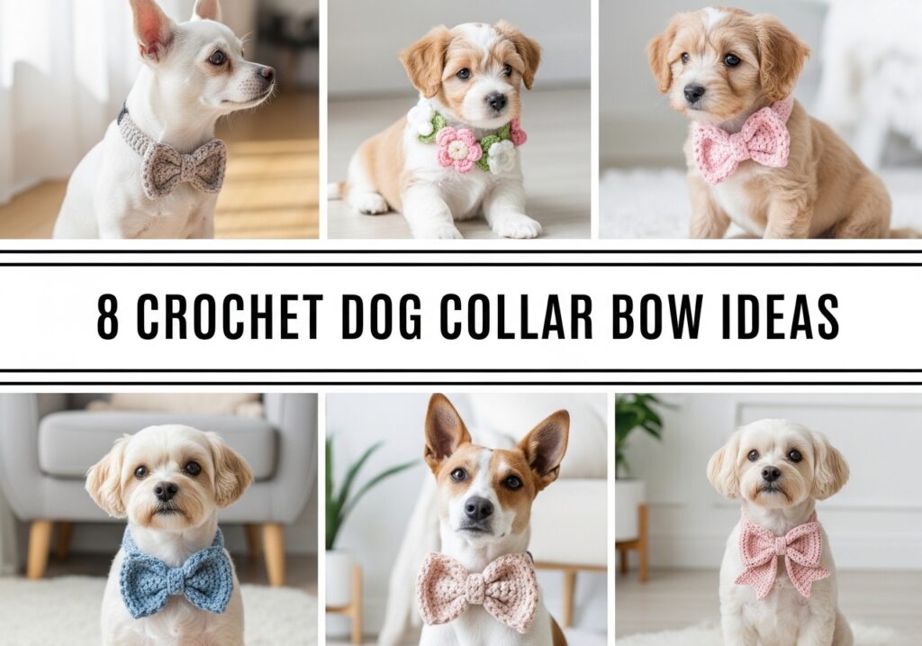 Crochet Dog Collar Bow Ideas