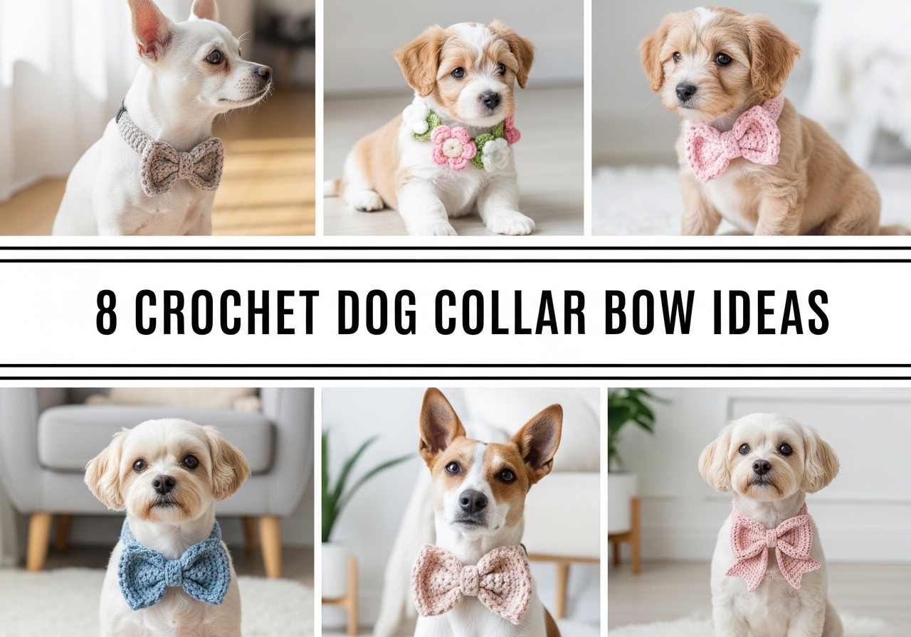 Crochet Dog Collar Bow Ideas