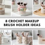 Crochet Makeup Brush Holder Ideas s