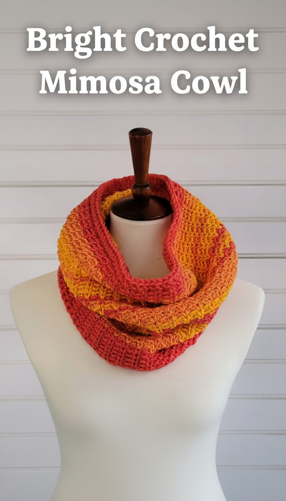 Bright Crochet Mimosa Cowl