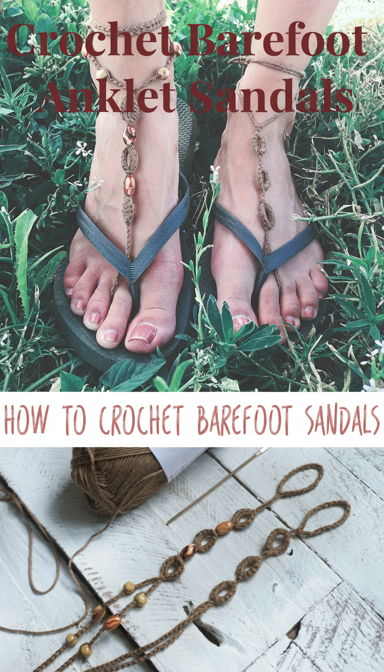 Crochet Barefoot Anklet Sandals