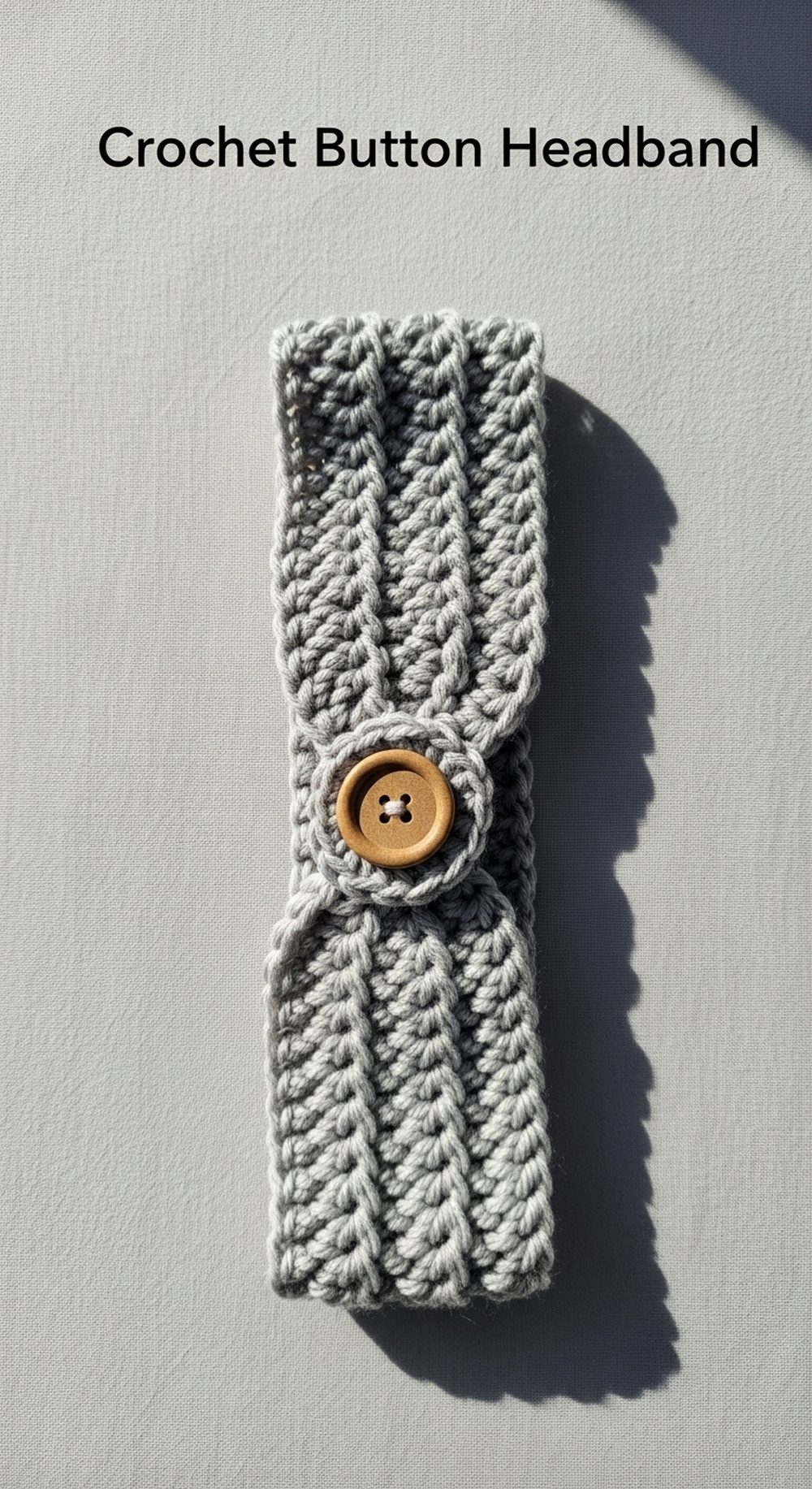 Crochet Button Headband