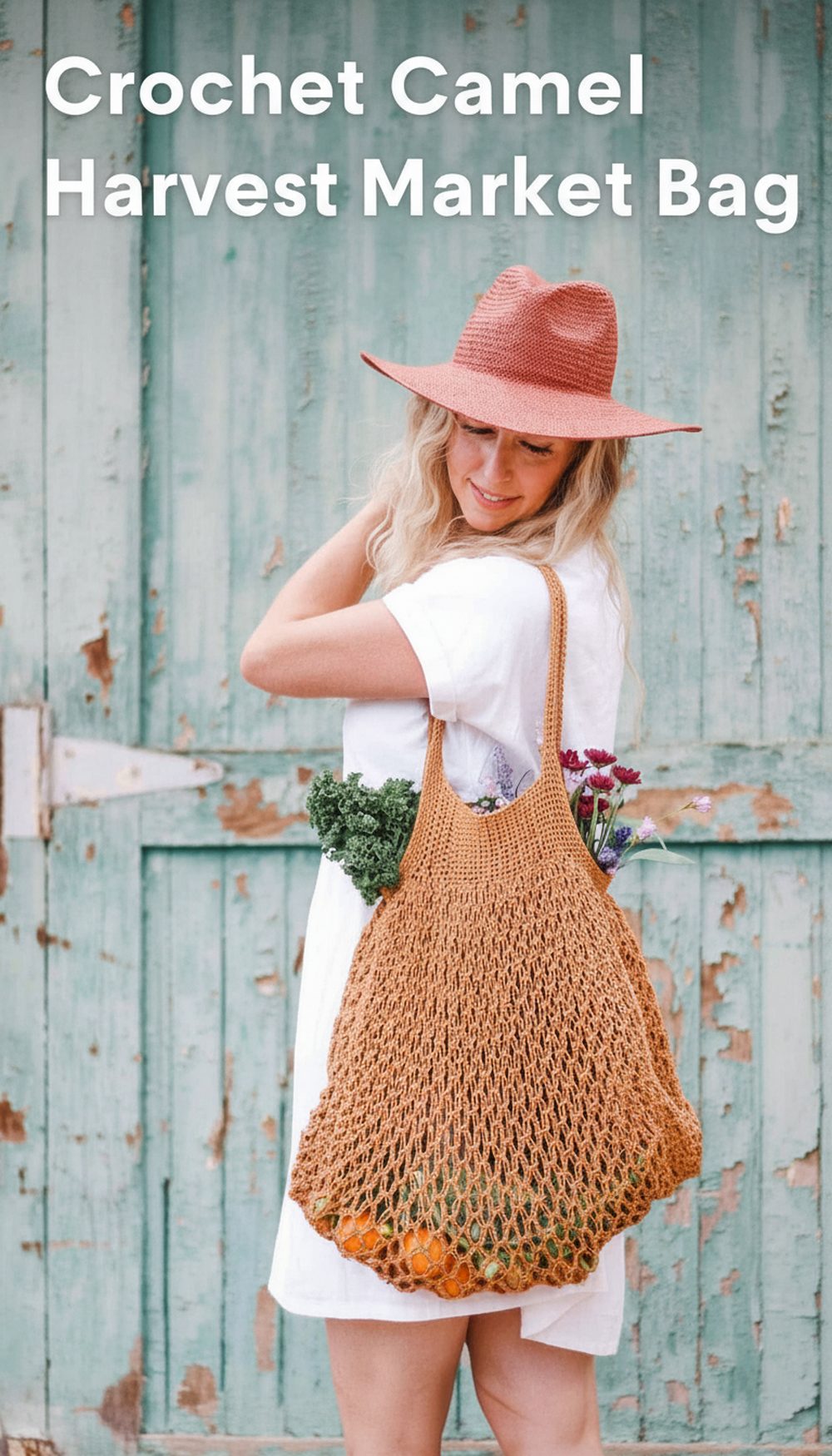 Crochet Camel Harvest Market Bag