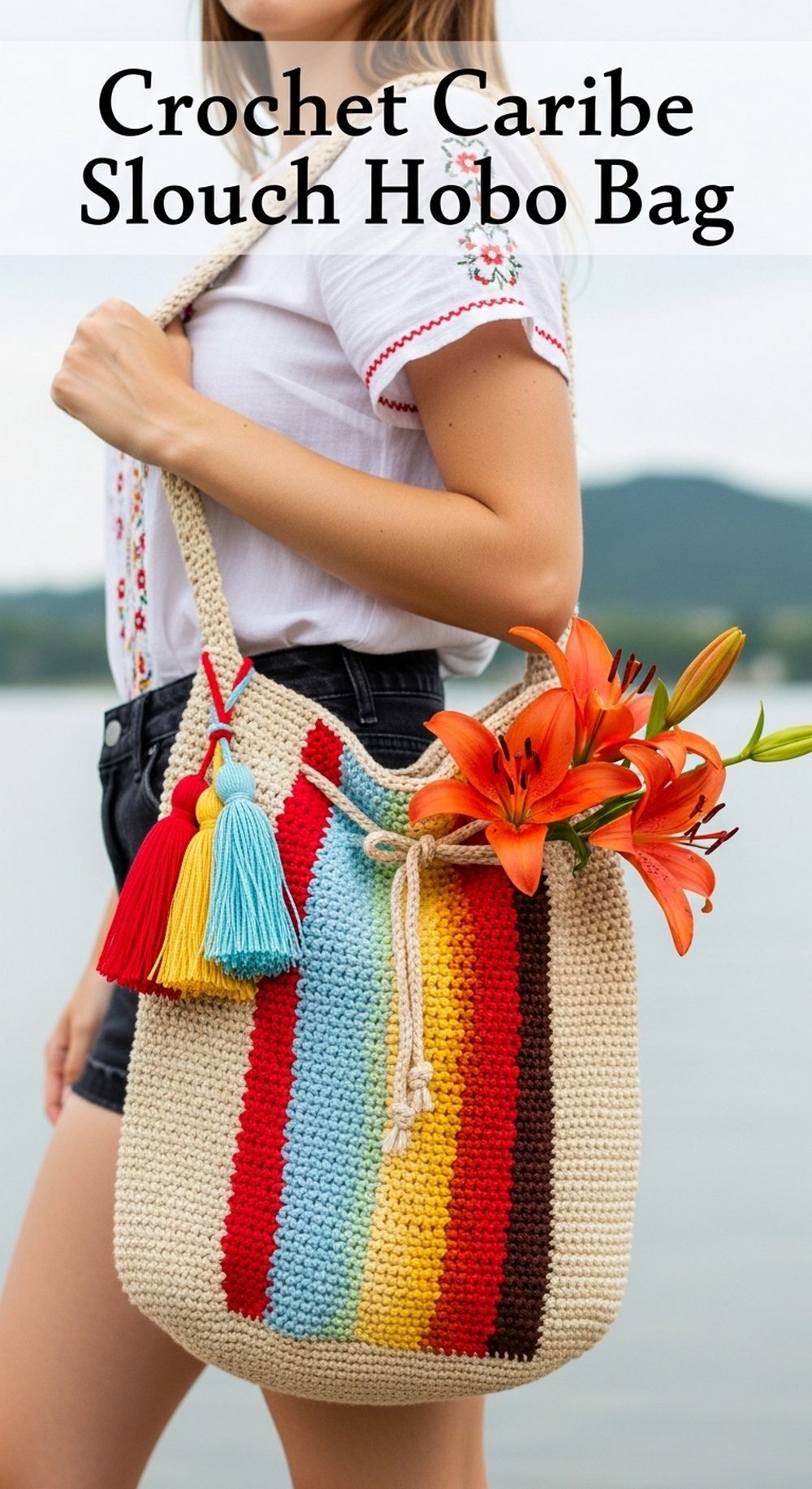 Crochet Caribe Slouch Hobo Bag