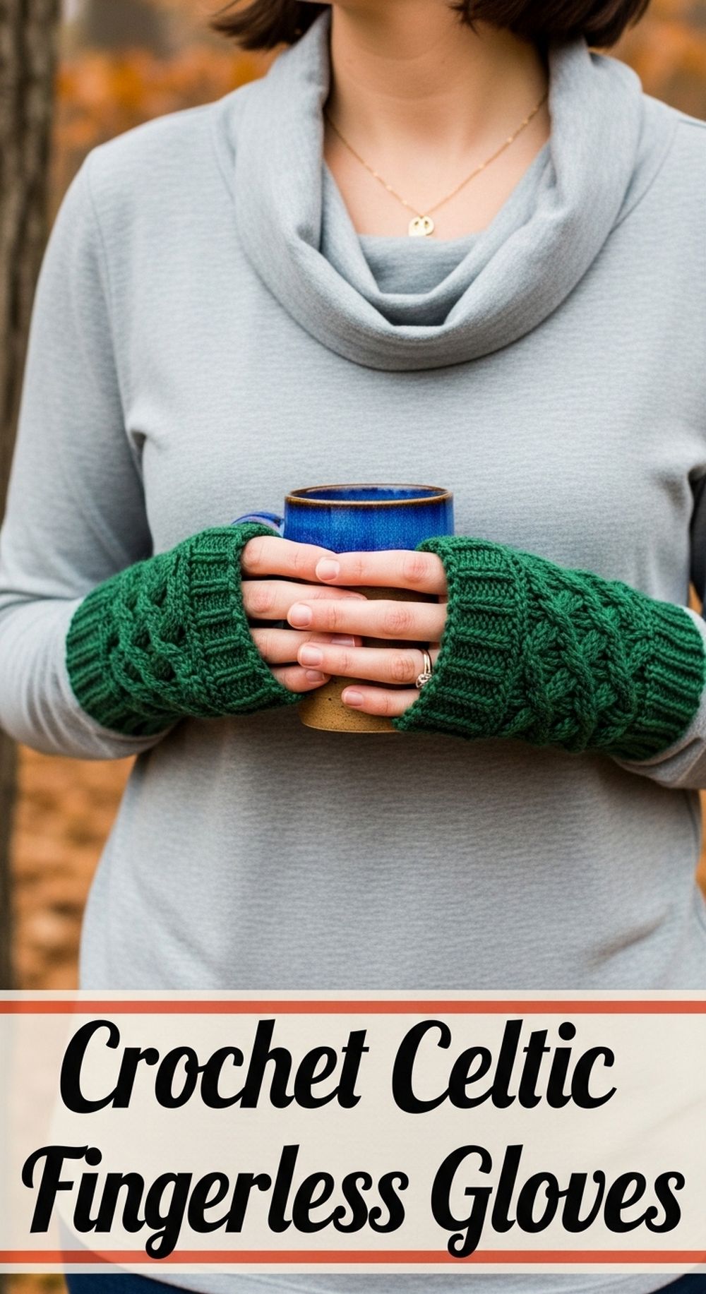Crochet Celtic Fingerless Gloves