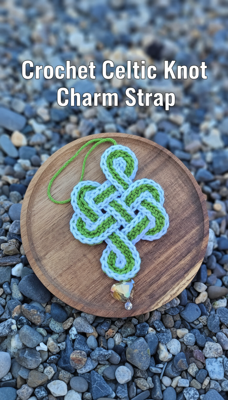 Crochet Celtic Knot Charm Strap