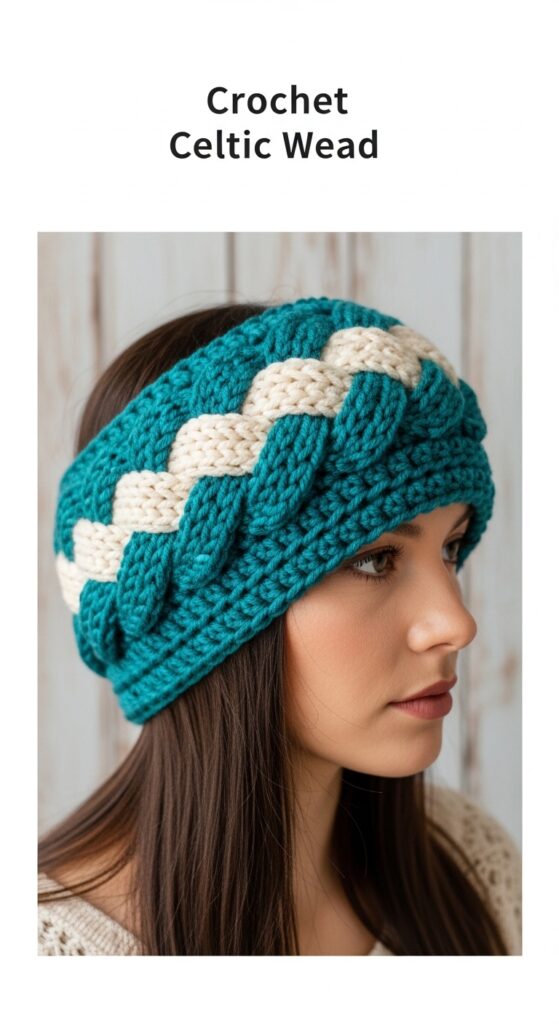 Crochet Celtic Weave Headband