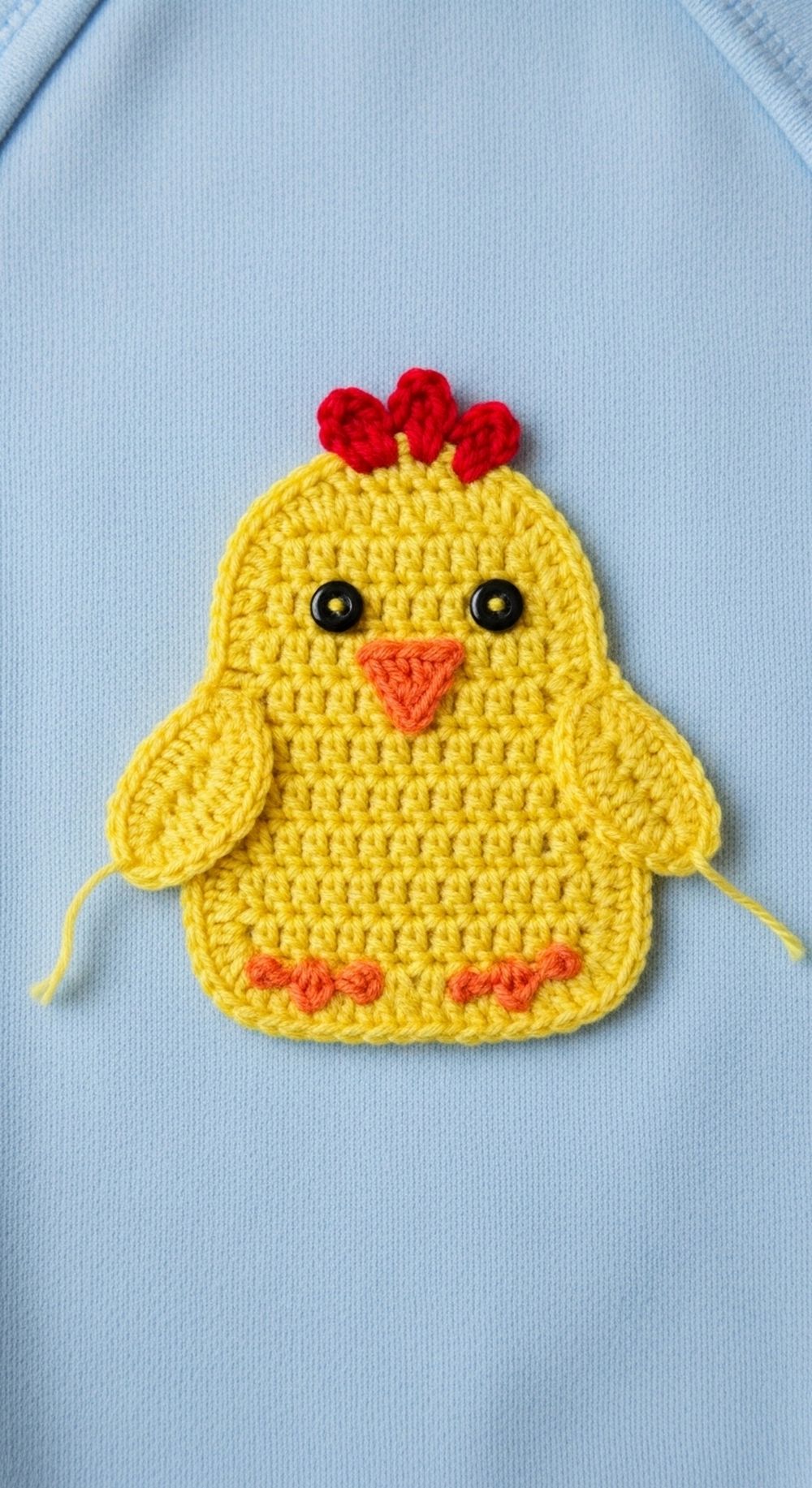 Crochet Chick Appliqué