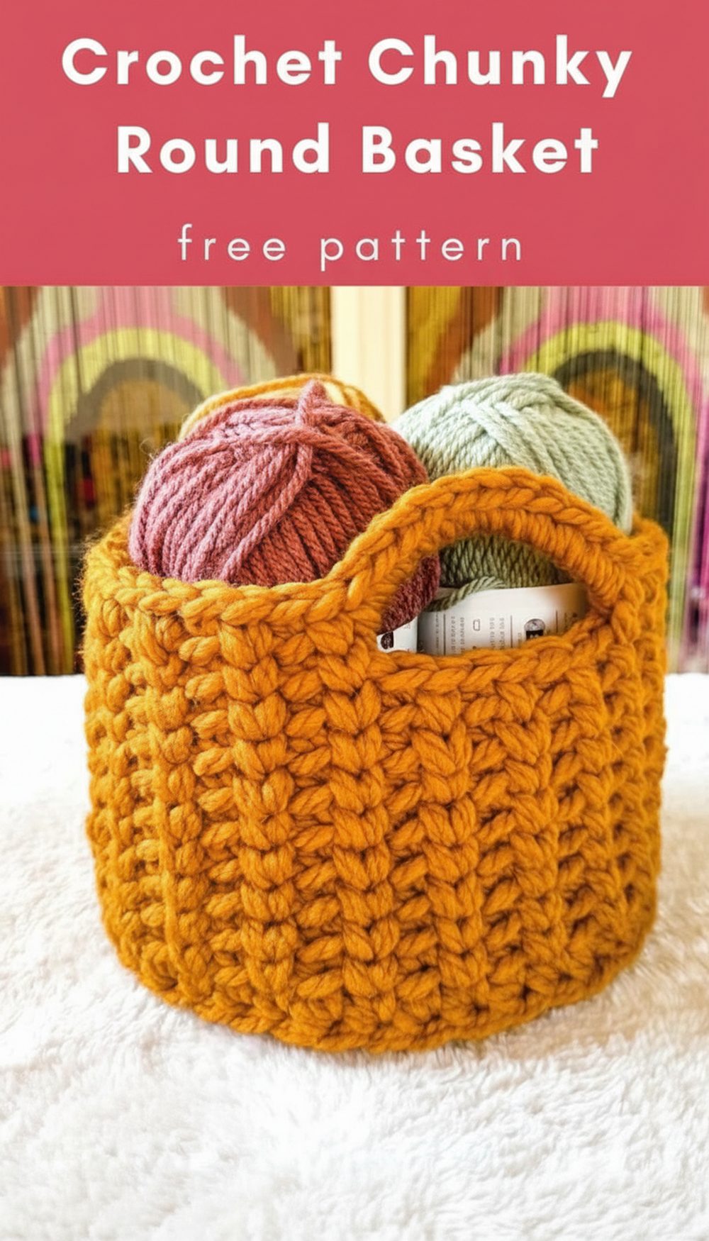 Crochet Chunky Round Basket
