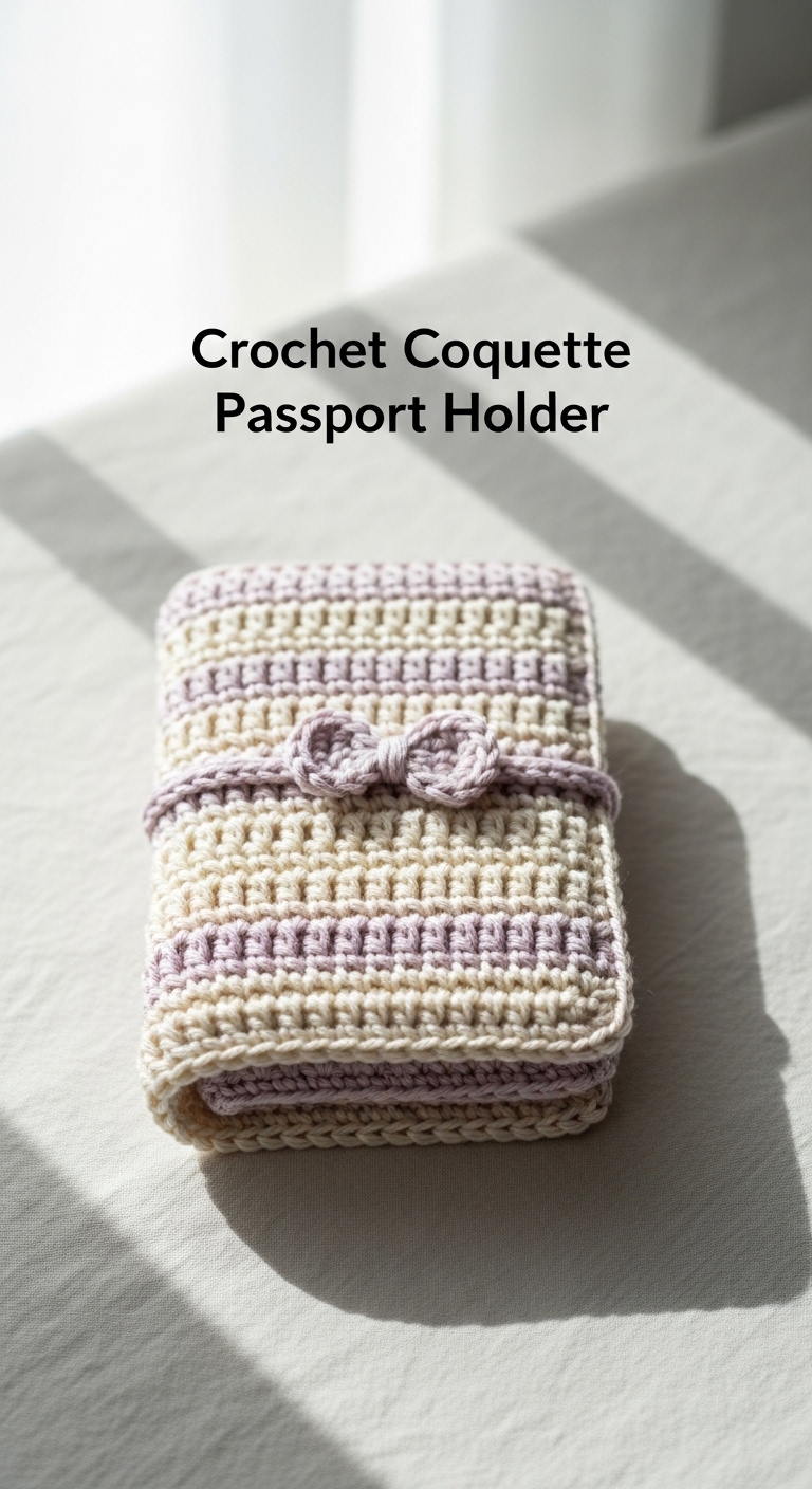 Crochet Coquette Passport Holder