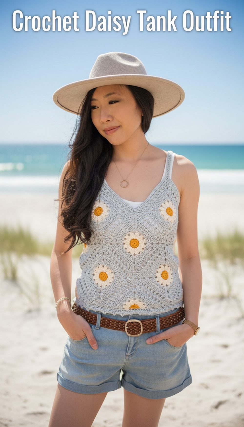 Crochet Daisy Tank Outfit