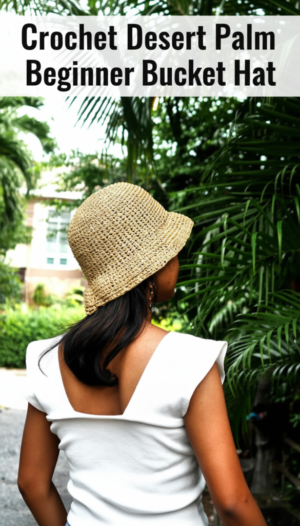 Crochet Desert Palm Beginner Bucket Hat