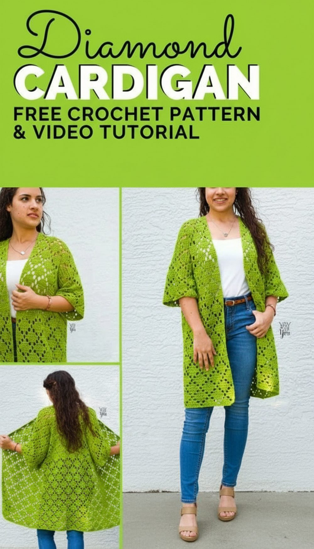 Crochet Diamond Cardigan