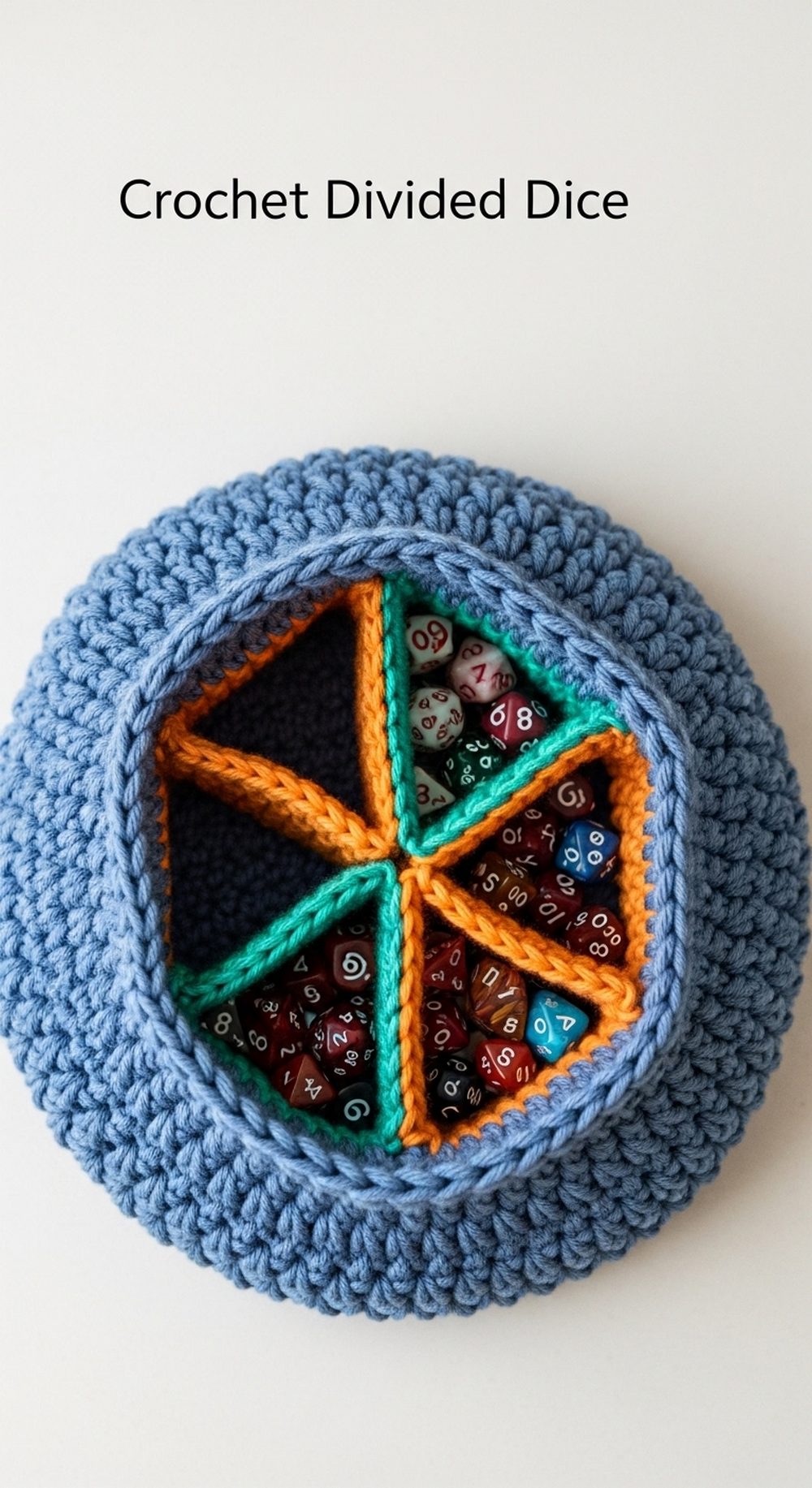 Crochet Divided Dice Bag