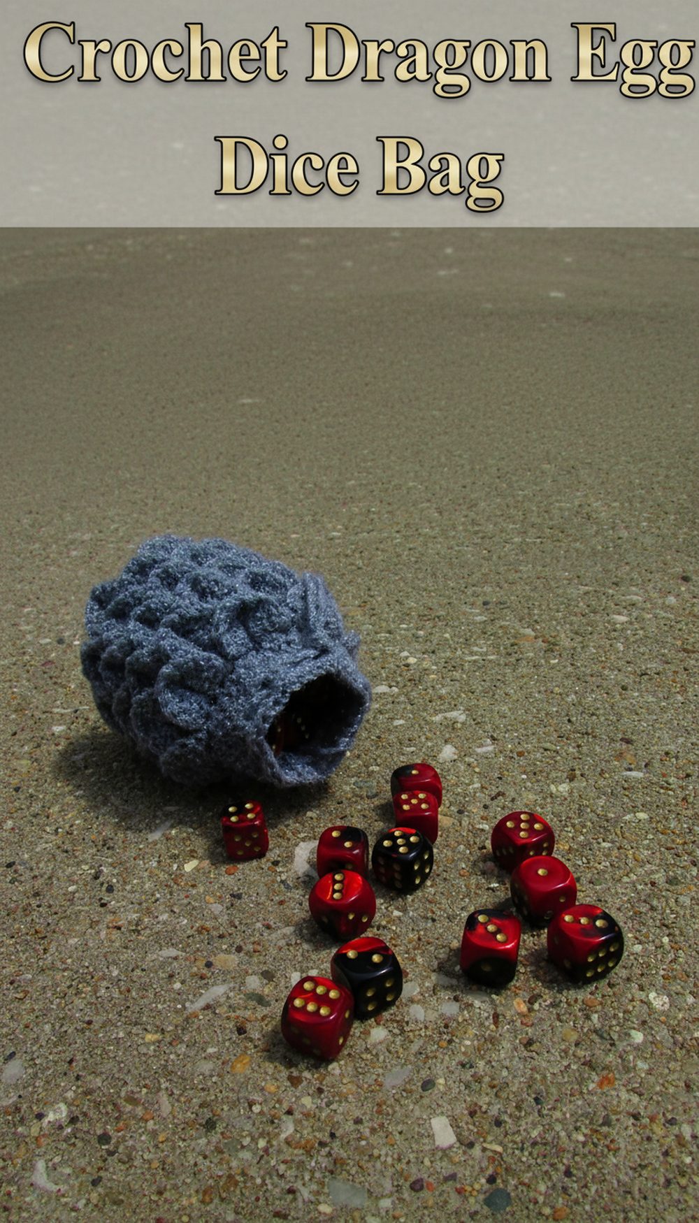 Crochet Dragon Egg Dice Bag