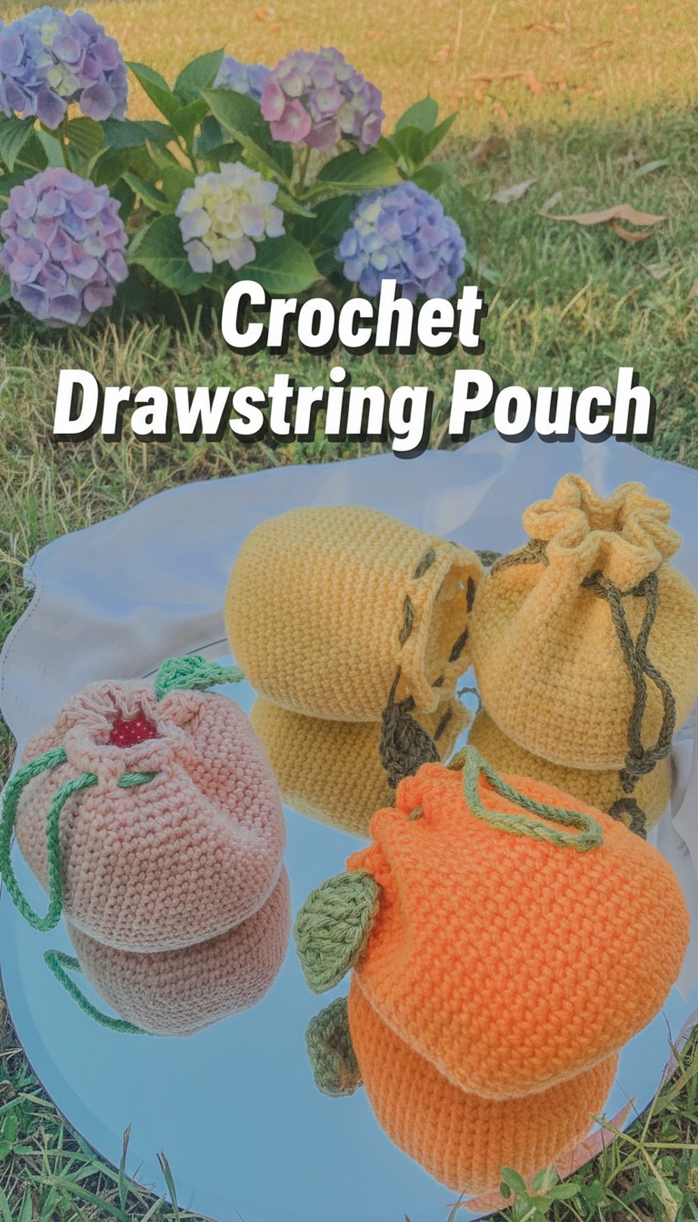 Crochet Drawstring Pouch