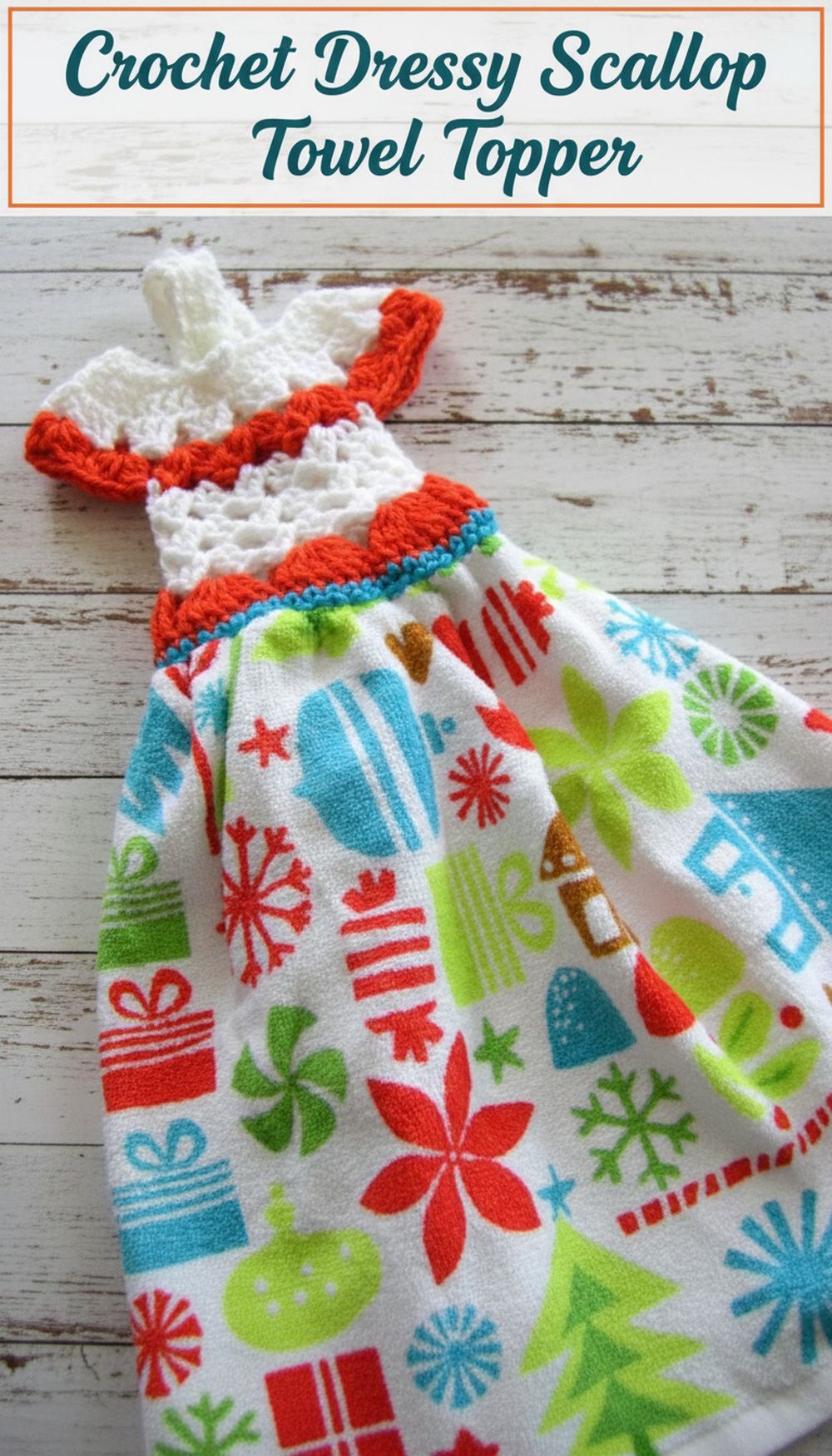 Crochet Dressy Scallop Towel Topper