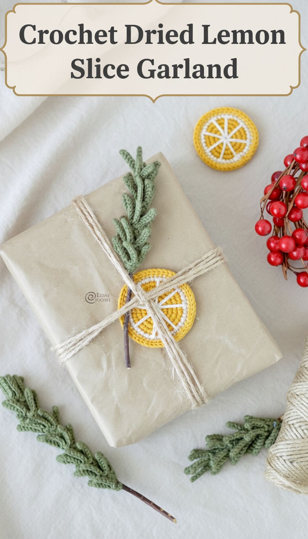 Crochet Dried Lemon Slice Garland