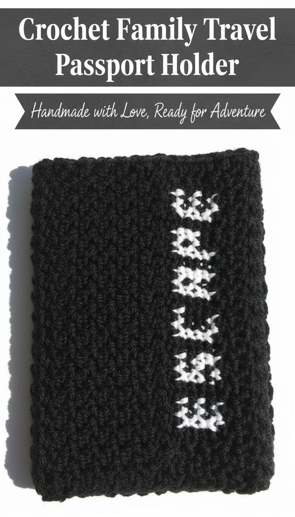 Crochet Family Travel Passport Holder