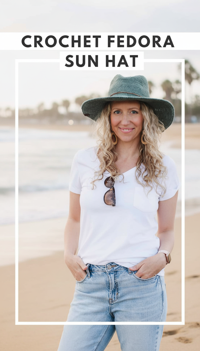 Crochet Fedora Sun Hat