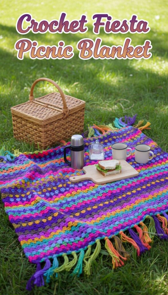 Crochet Fiesta Picnic Blanket