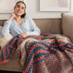 Crochet Fired Clay and Agave Texture Blanket