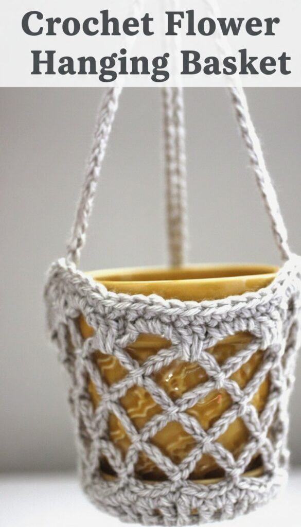Crochet Flower Pot Hanging Basket