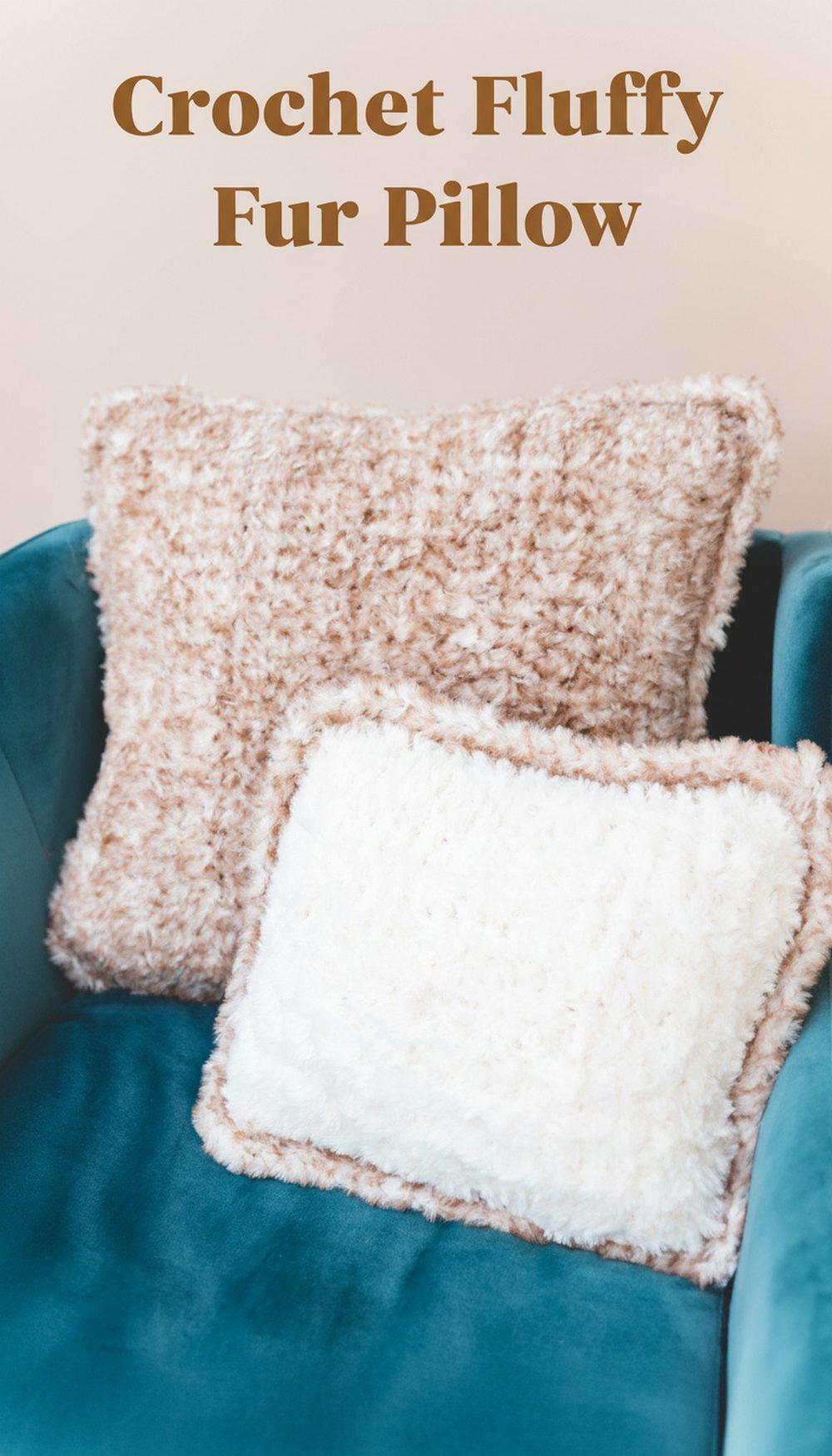 Crochet Fluffy Fur Pillow