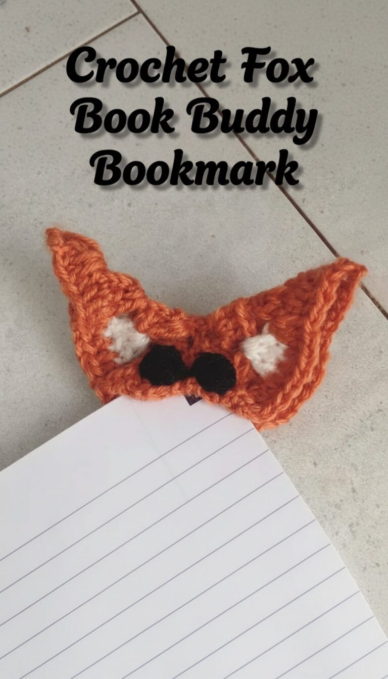 Crochet Fox Book Buddy Bookmark