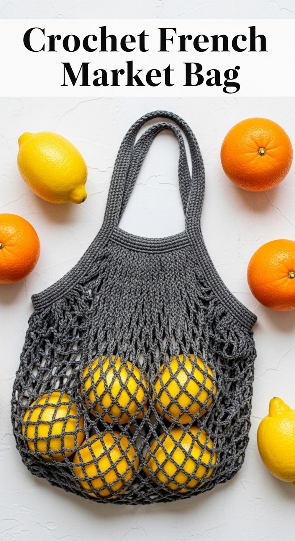 Crochet French Market Bag