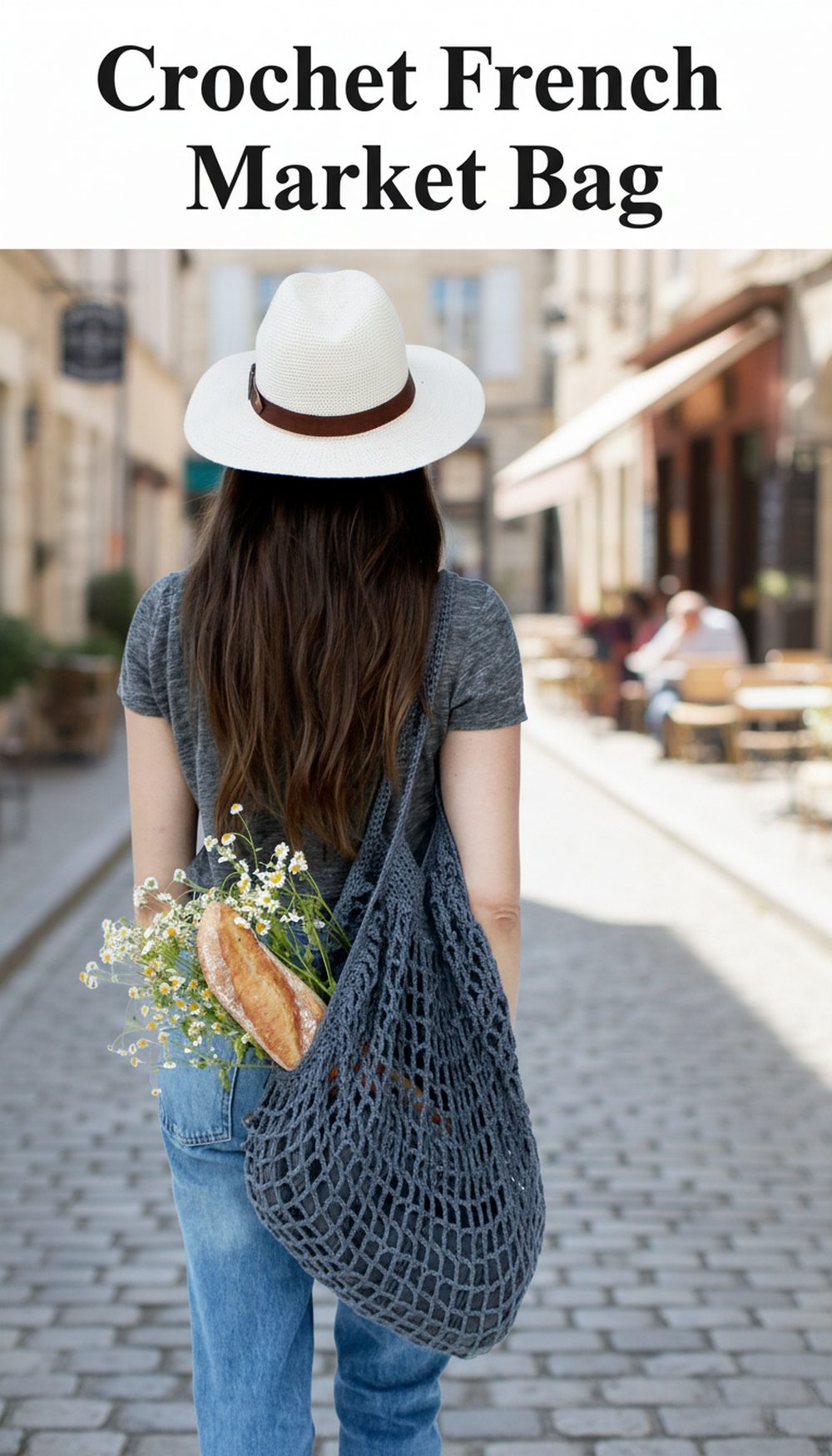 Crochet French Market Bag