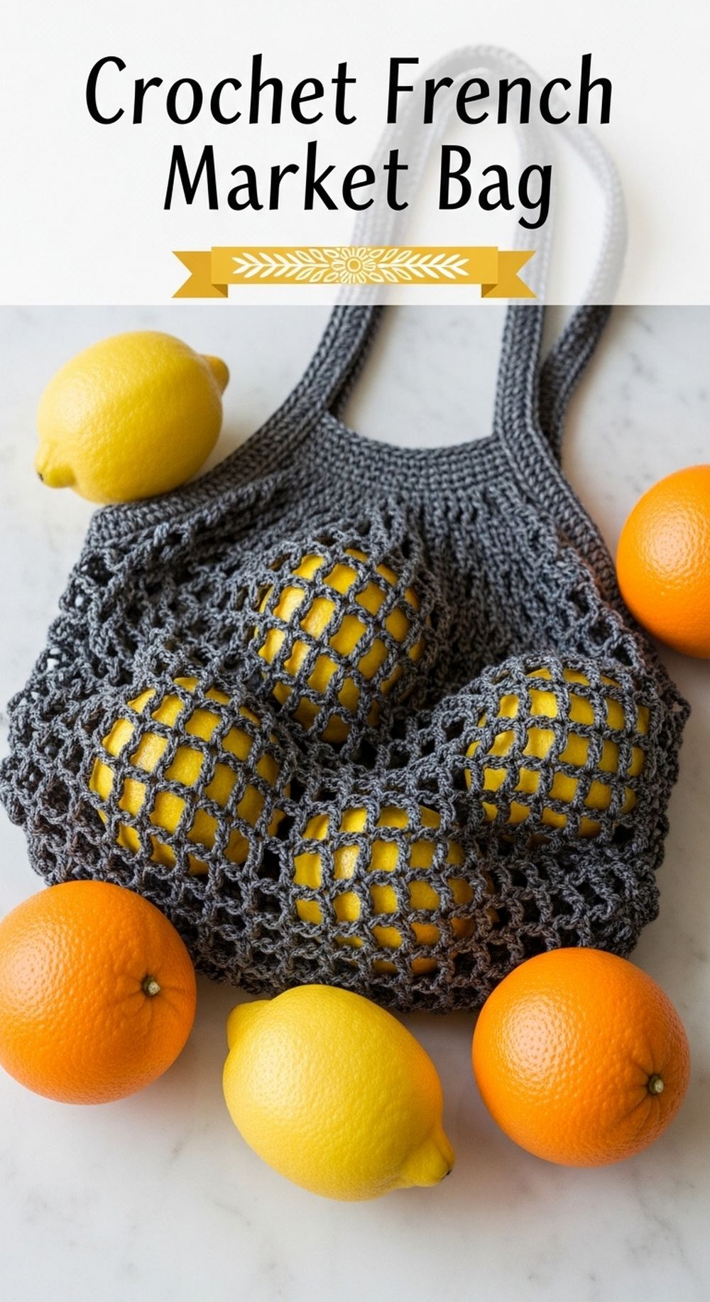 Crochet French Market Bag