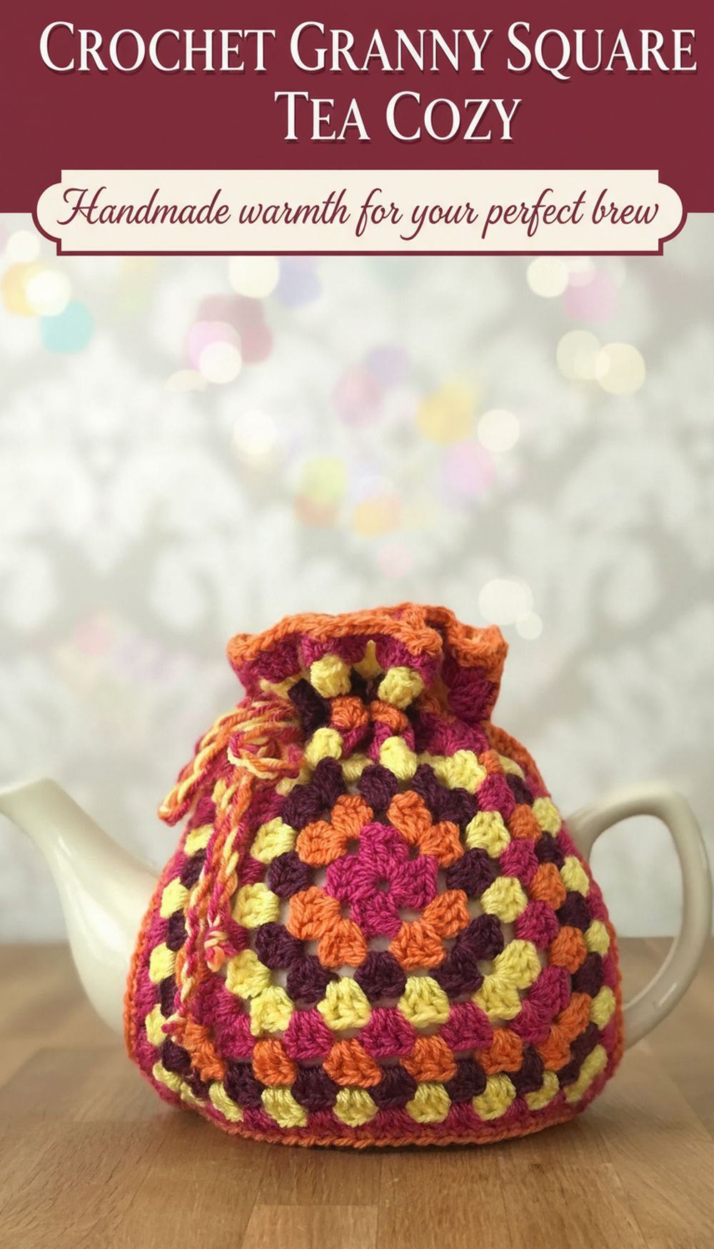 Crochet Granny Square Tea Cozy