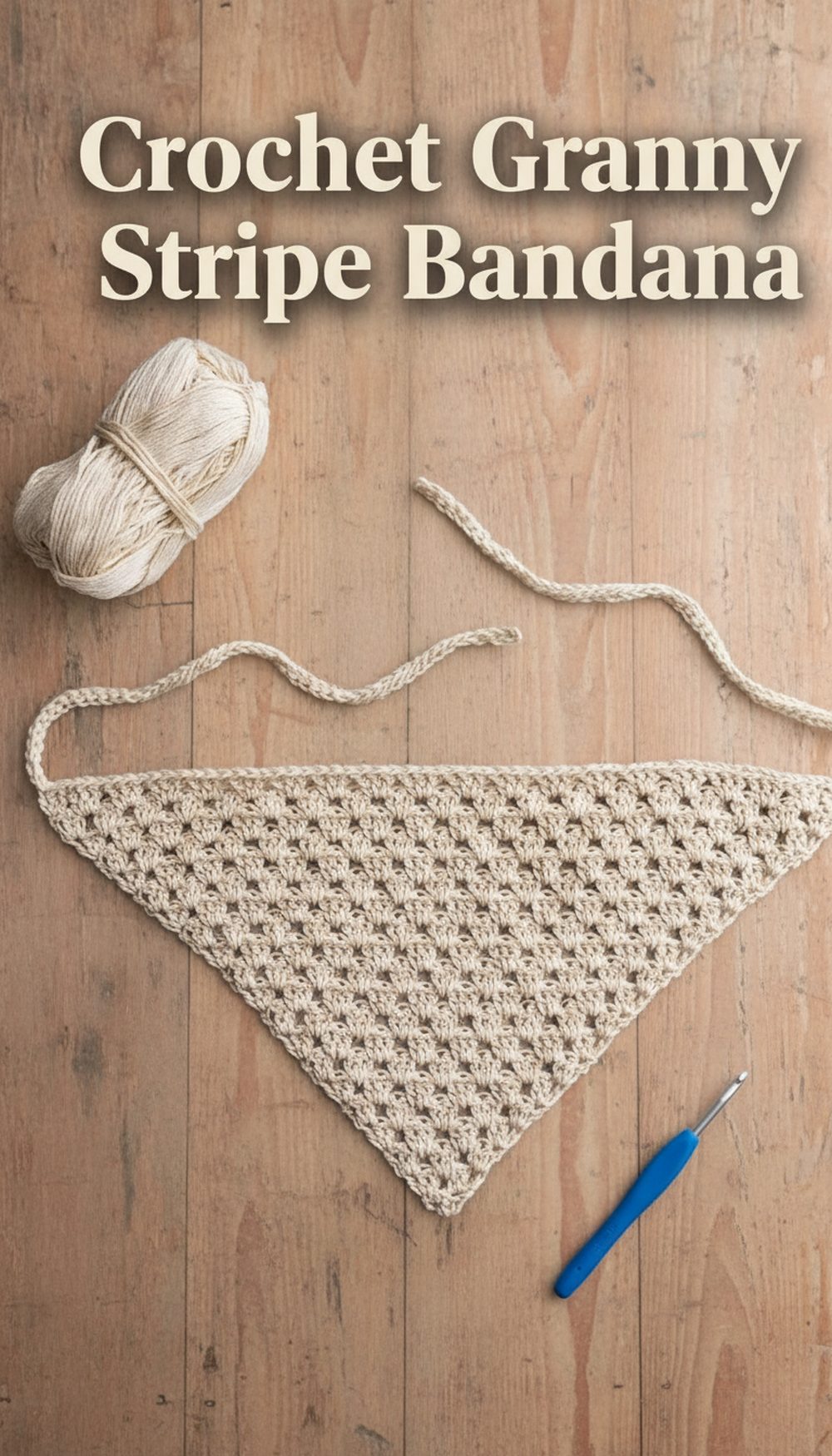 Crochet Granny Stripe Bandana