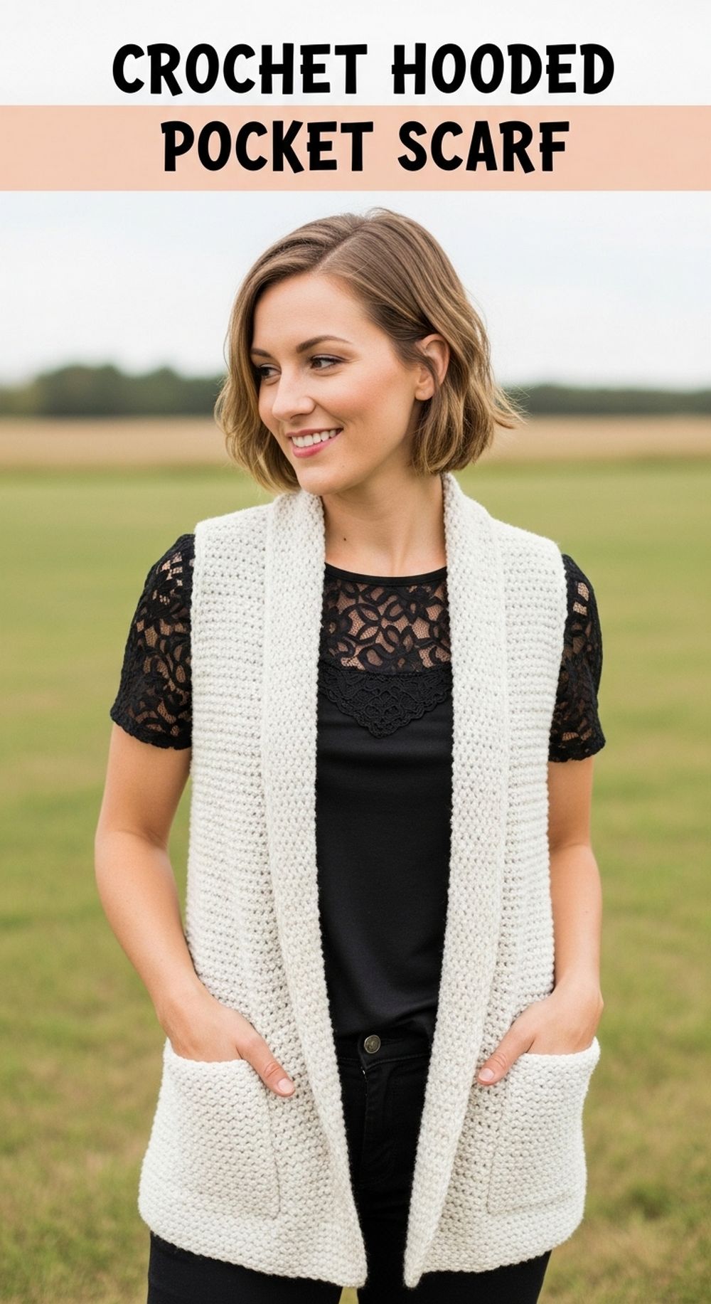 Crochet Hooded Pocket Scarf