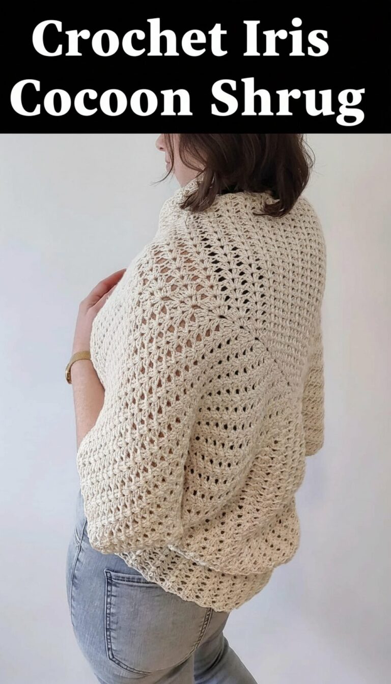 Crochet Iris Cocoon Shrug