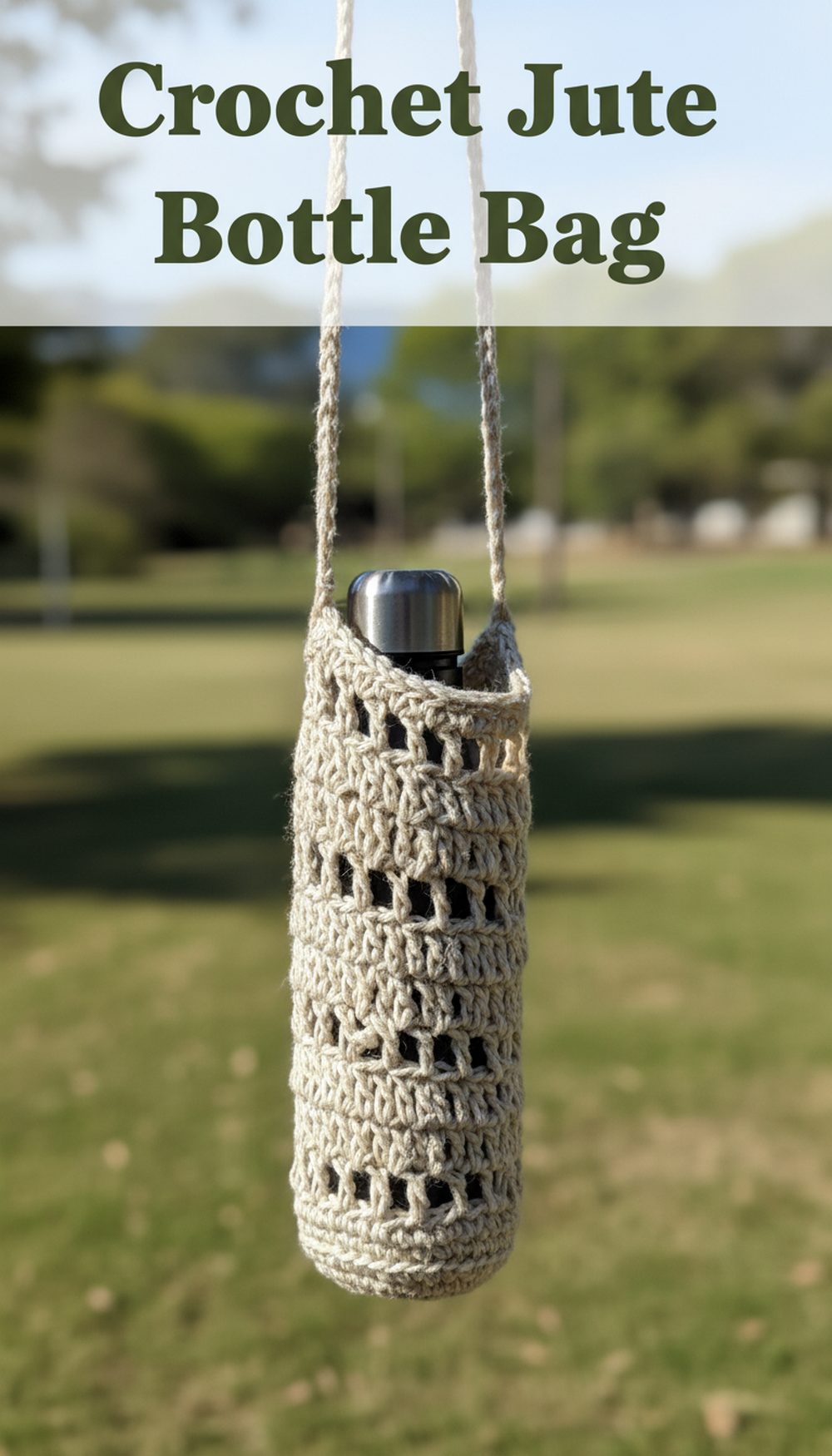 Crochet Jute Bottle Bag