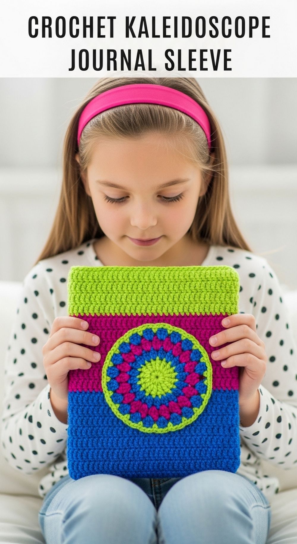 Crochet Kaleidoscope Journal Sleeve