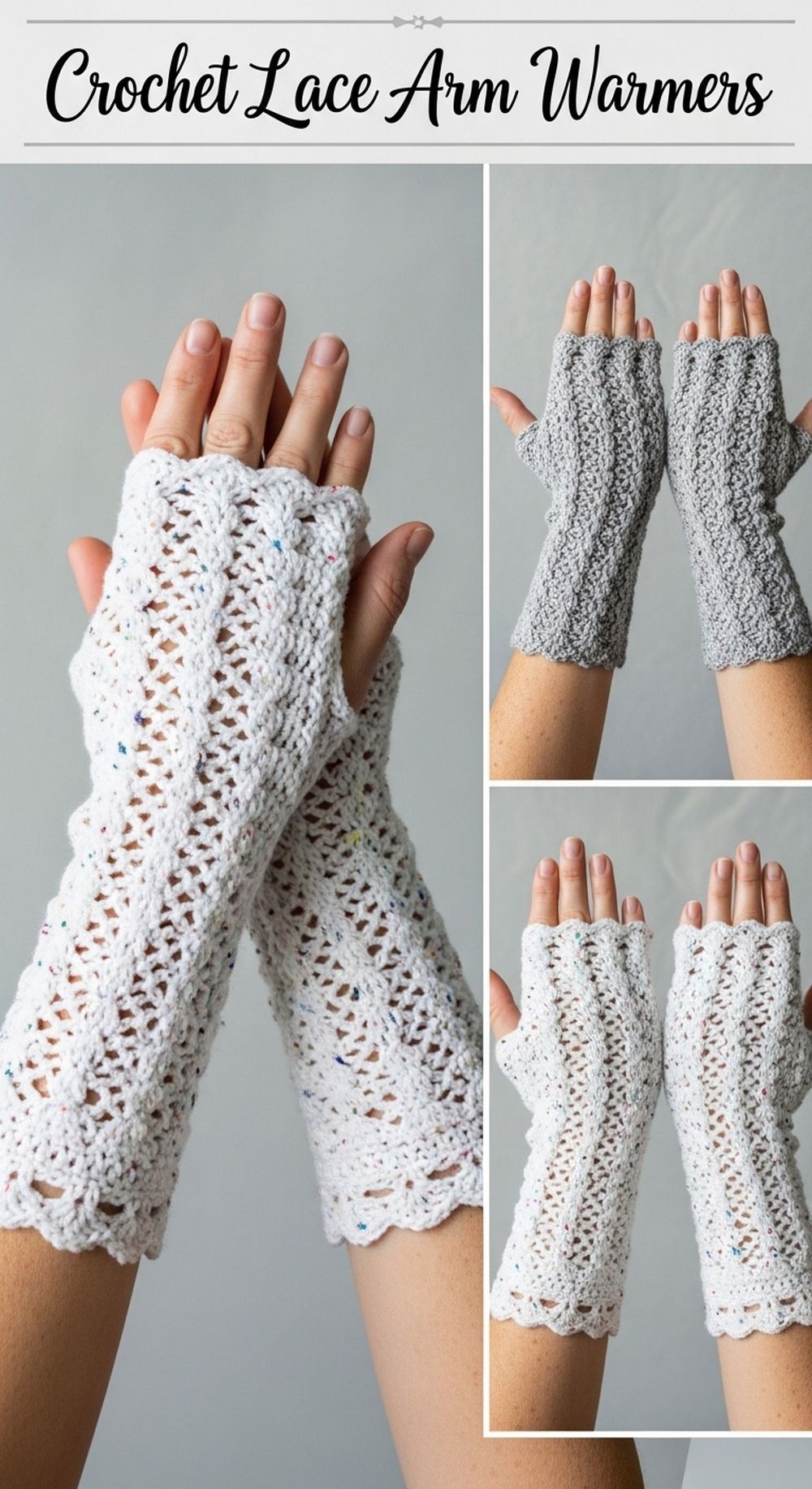 Crochet Lace Arm Warmers