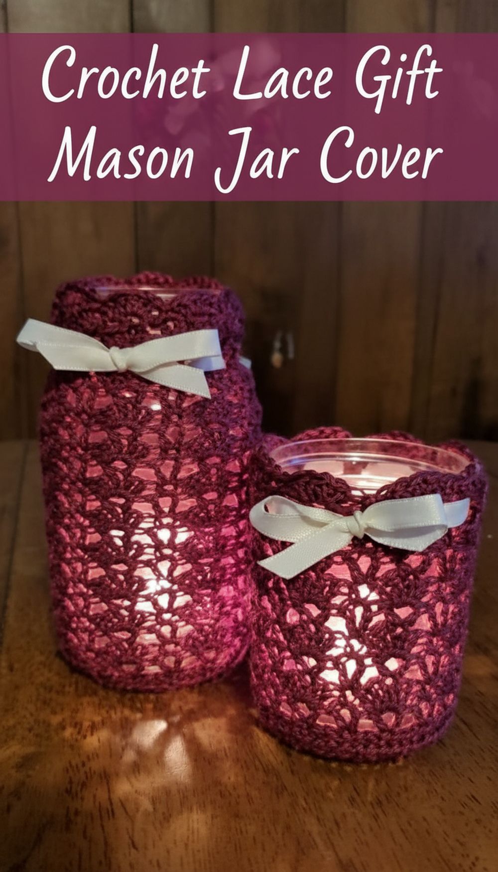 Crochet Lace Gift Mason Jar Cover