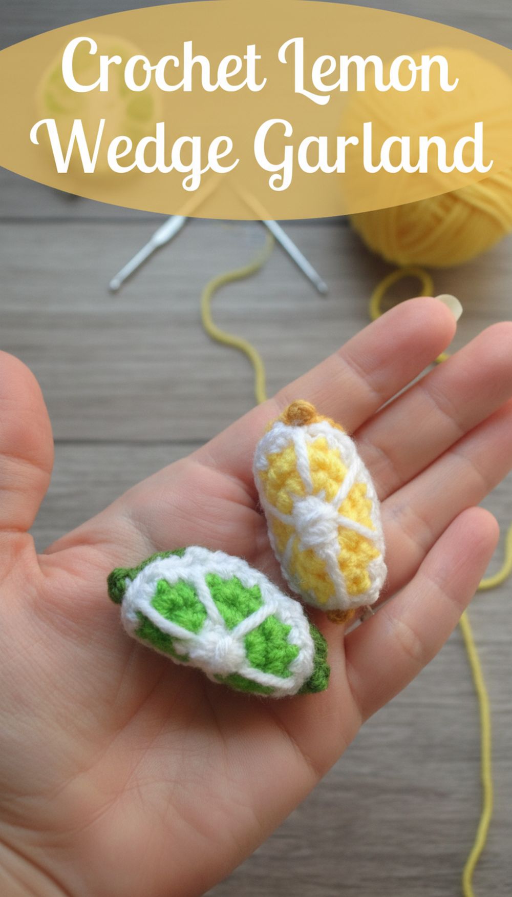 Crochet Lemon Wedge Garland