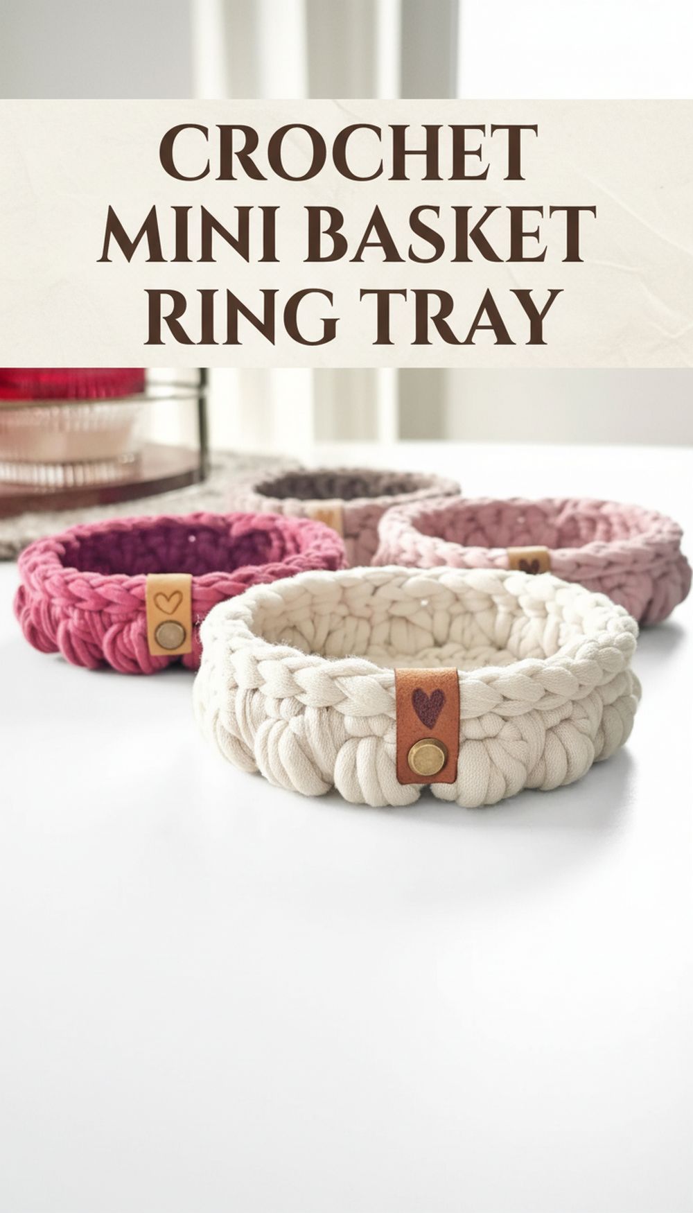 Crochet Mini Basket Ring Tray