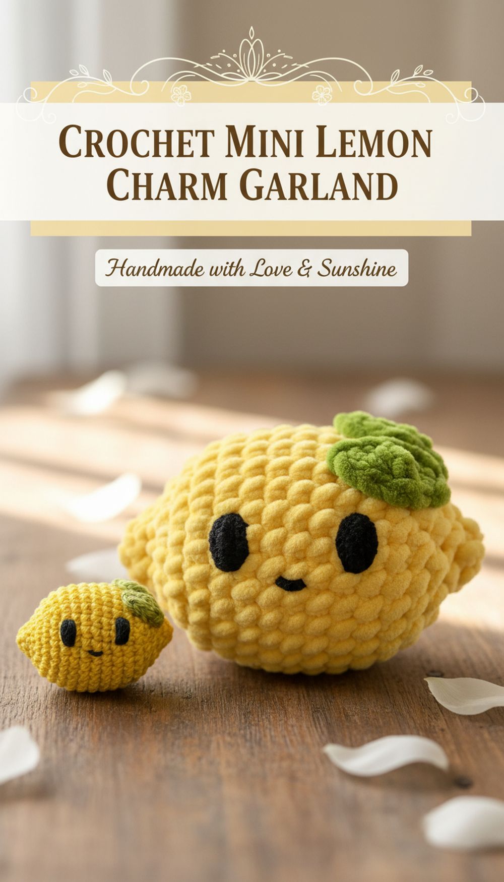 Crochet Mini Lemon Charm Garland