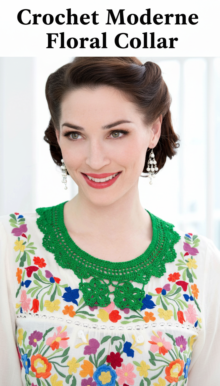 Crochet Moderne Floral Collar