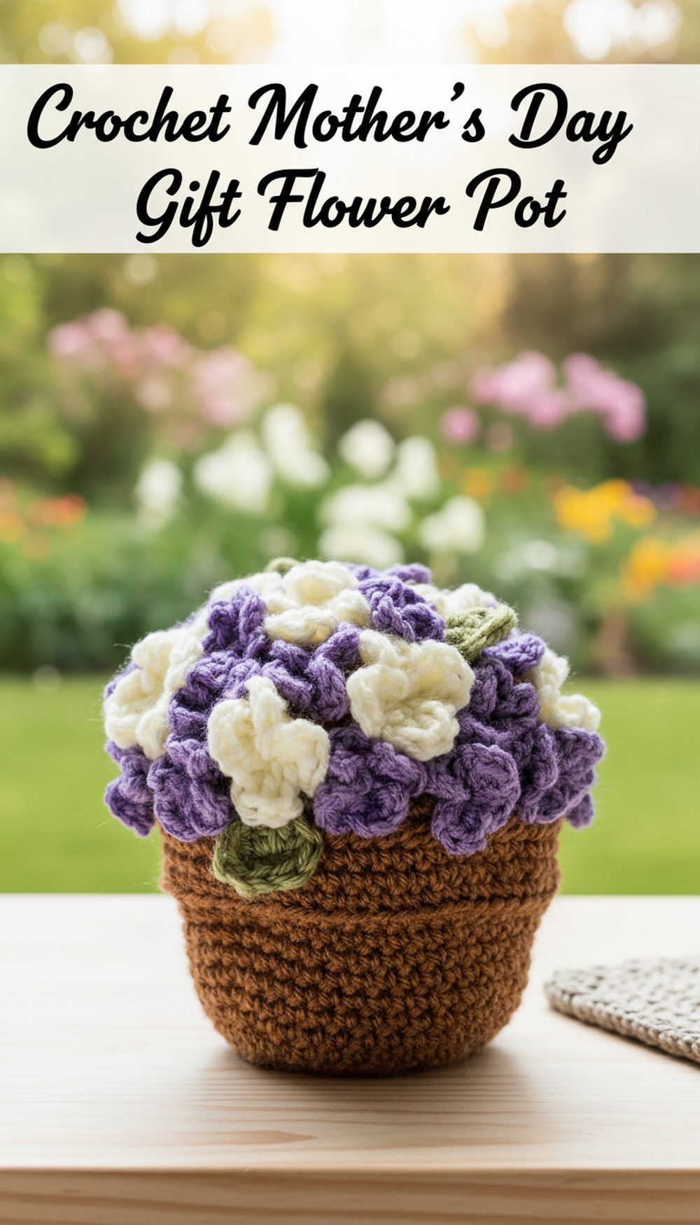Crochet Mother’s Day Gift Flower Pot